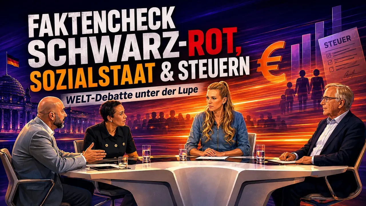Faktencheck: WELT-Debatte über Schwarz-Rot, Sozialstaat und Steuern