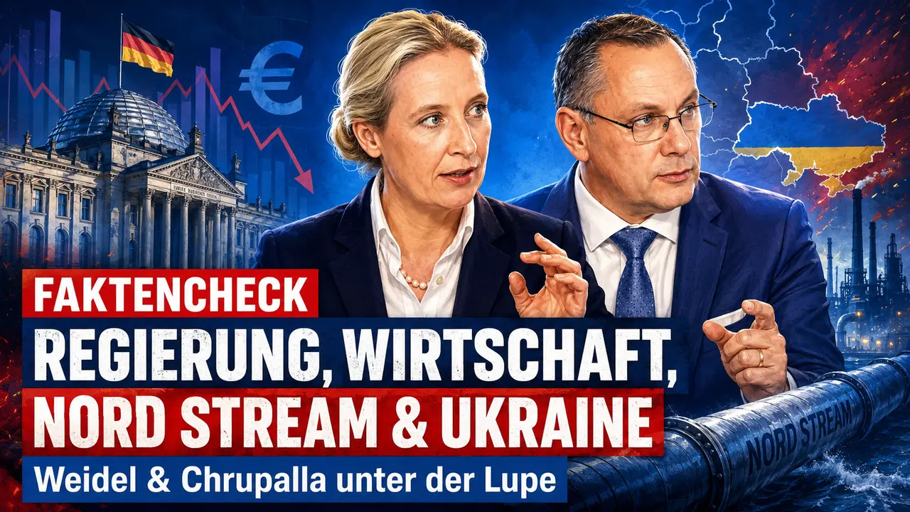 Faktencheck: Weidel und Chrupalla über Regierung, Wirtschaft, Nord Stream und Ukraine