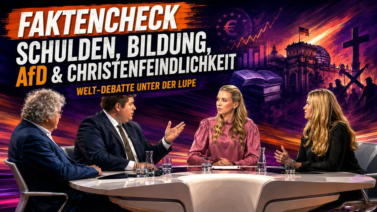 Faktencheck: WELT-Debatte über Schulden, Bildung, AfD und Christenfeindlichkeit
