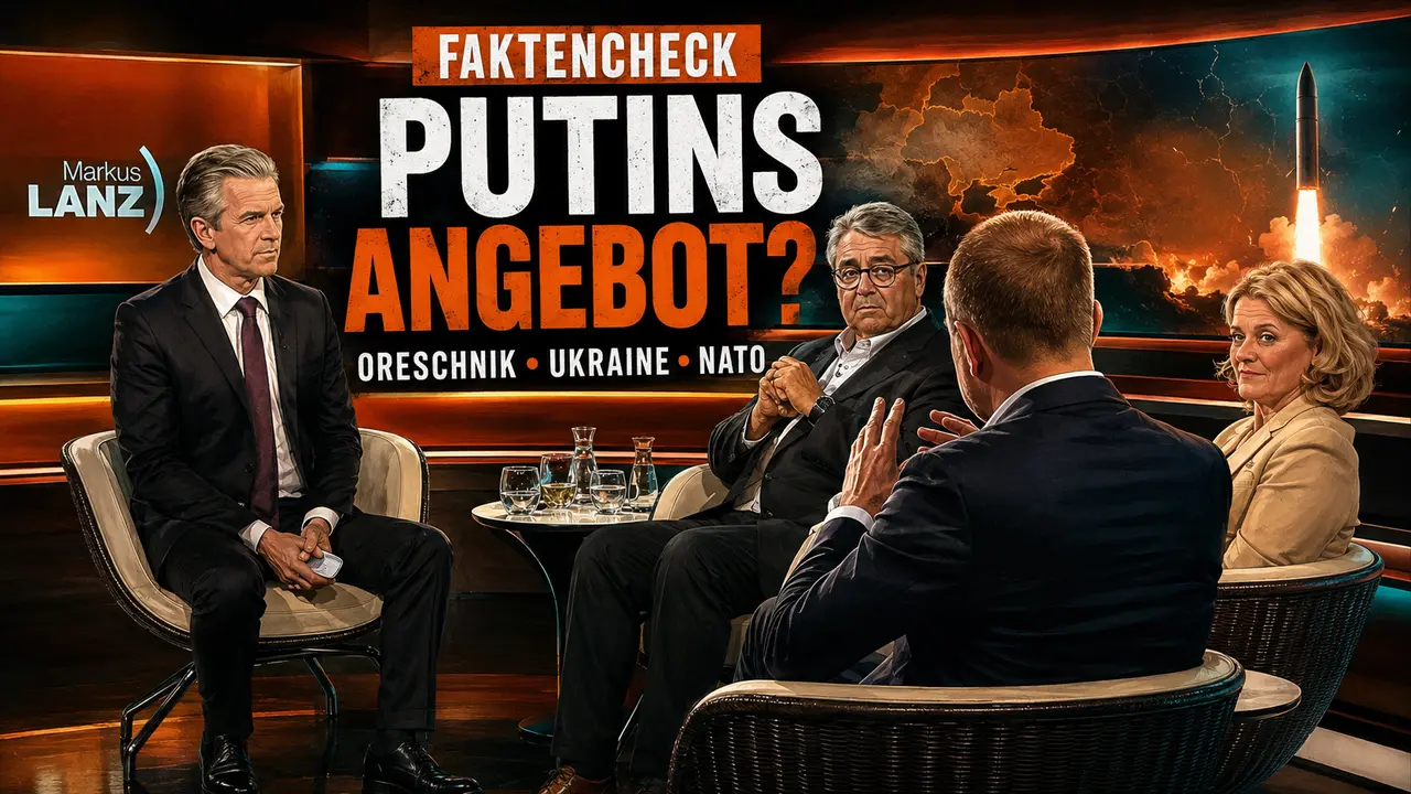 Faktencheck: Lanz über Oreschnik, Ukraine, NATO und Putins Verhandlungsangebot